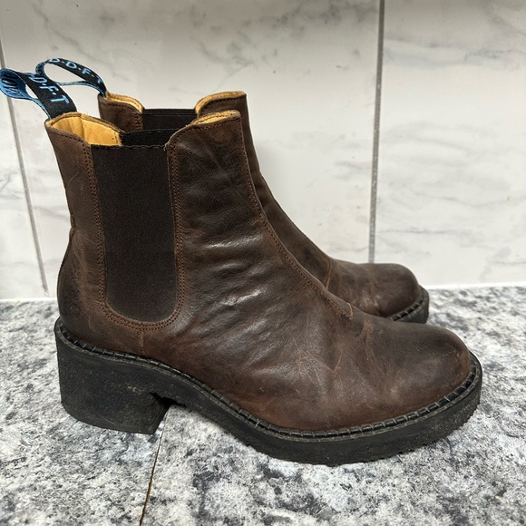 John Fluevog Ankle Leather Boot size 8.5 - Picture 2 of 9